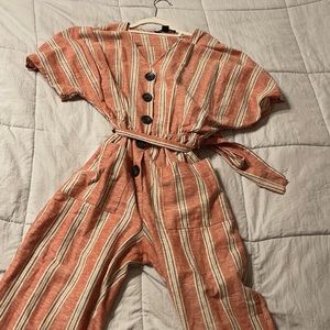 Large button up romper